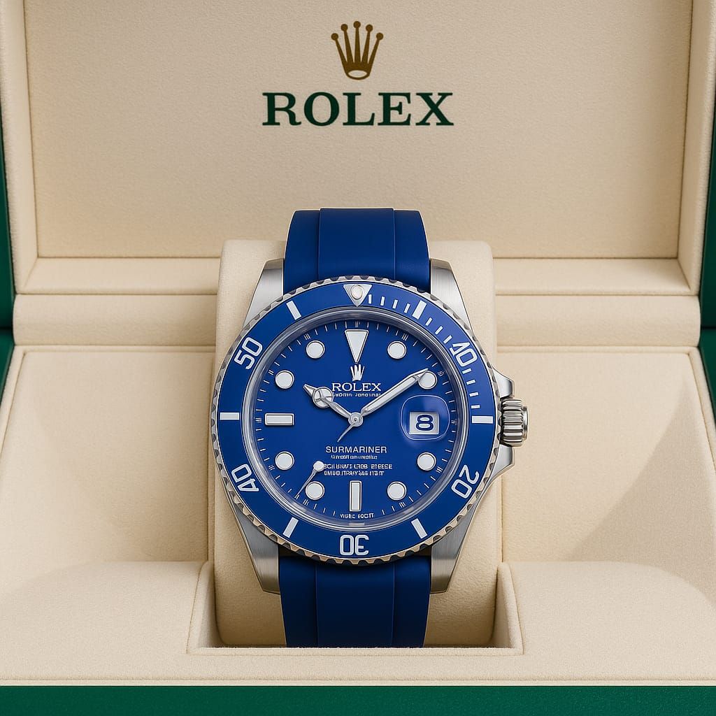 Premium Silicone Strap Submariner Style Watch Durable Elegant Comfortable Reliable Best Quality Practical Choice For Men’s Fashion And Daily Wear