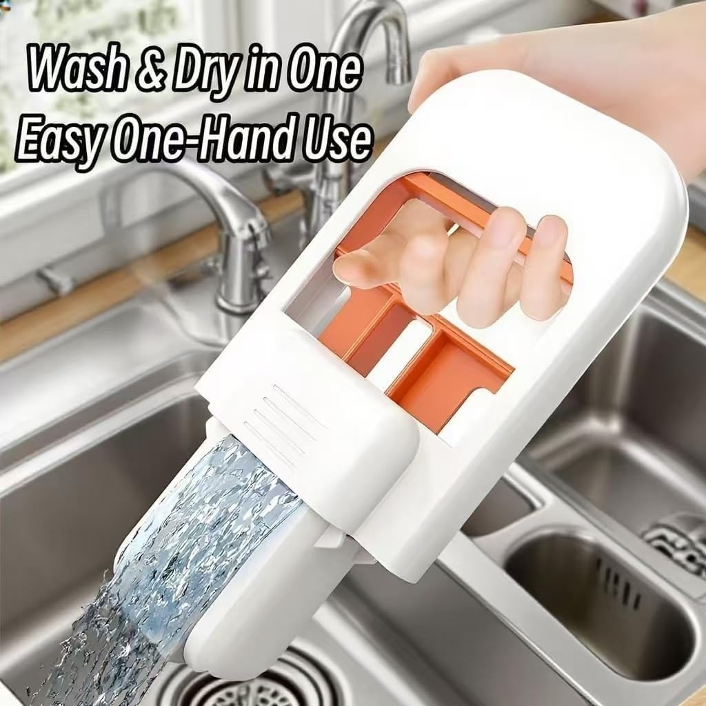 Foldable Mini Mop | Portable Desktop Wet & Dry Cleaning Mop | Self‑Squeezing view 3