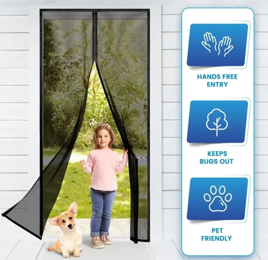 Magnetic Mosquito Mesh Door Curtain – Easy Install Fly & Insect Protection Screen view 3
