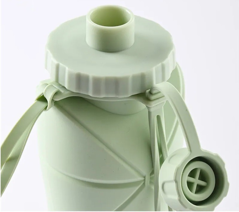 Silicone Folding Bottle | 600ML Silicon Foldable Bottle | Smart Travel Bottle Collapsible Design (Random Color) view 5