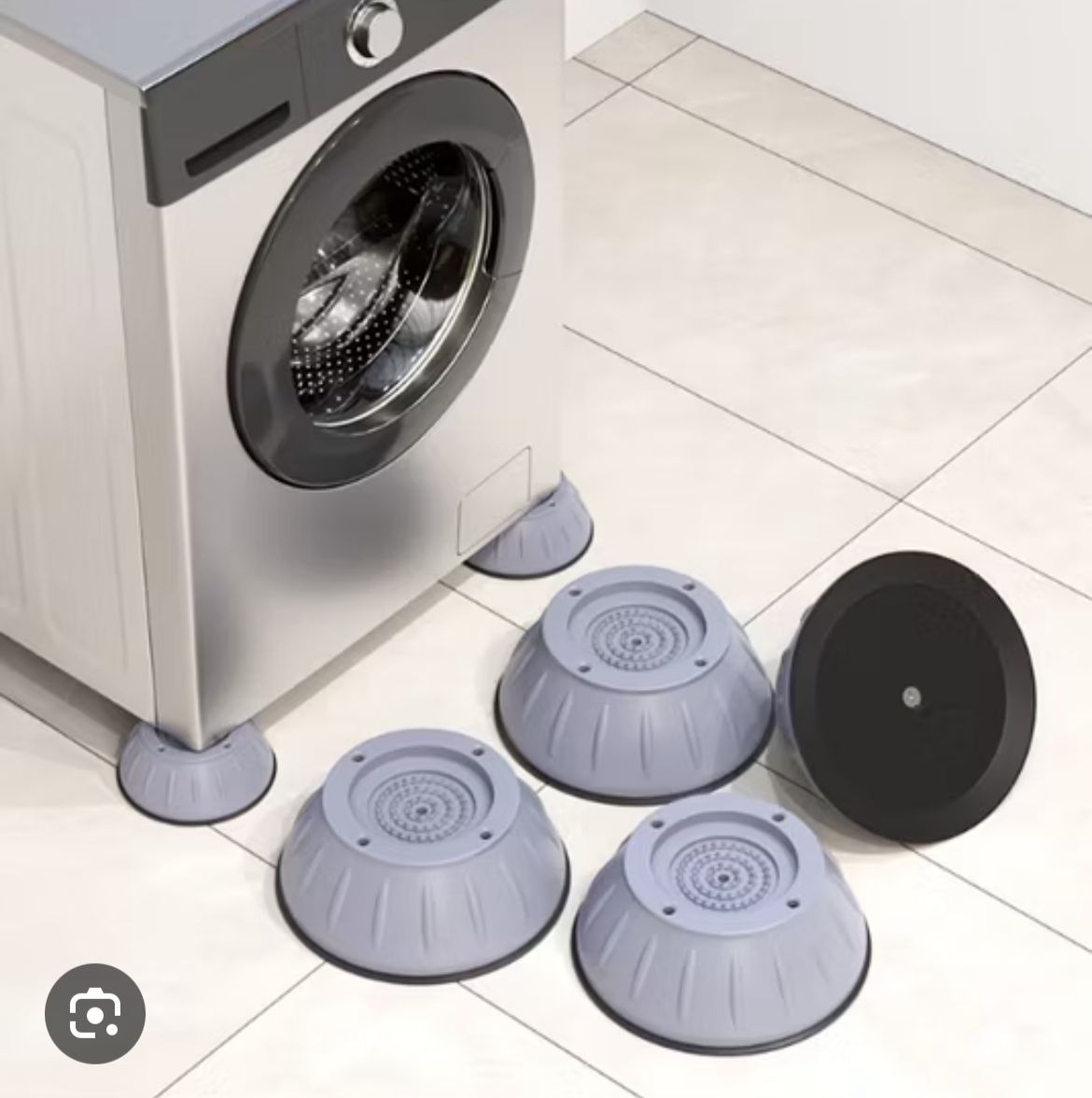 Washing Machine Anti-Vibration Pads Set of 4 – Non-Slip Shock Absorbing Floor Protectors