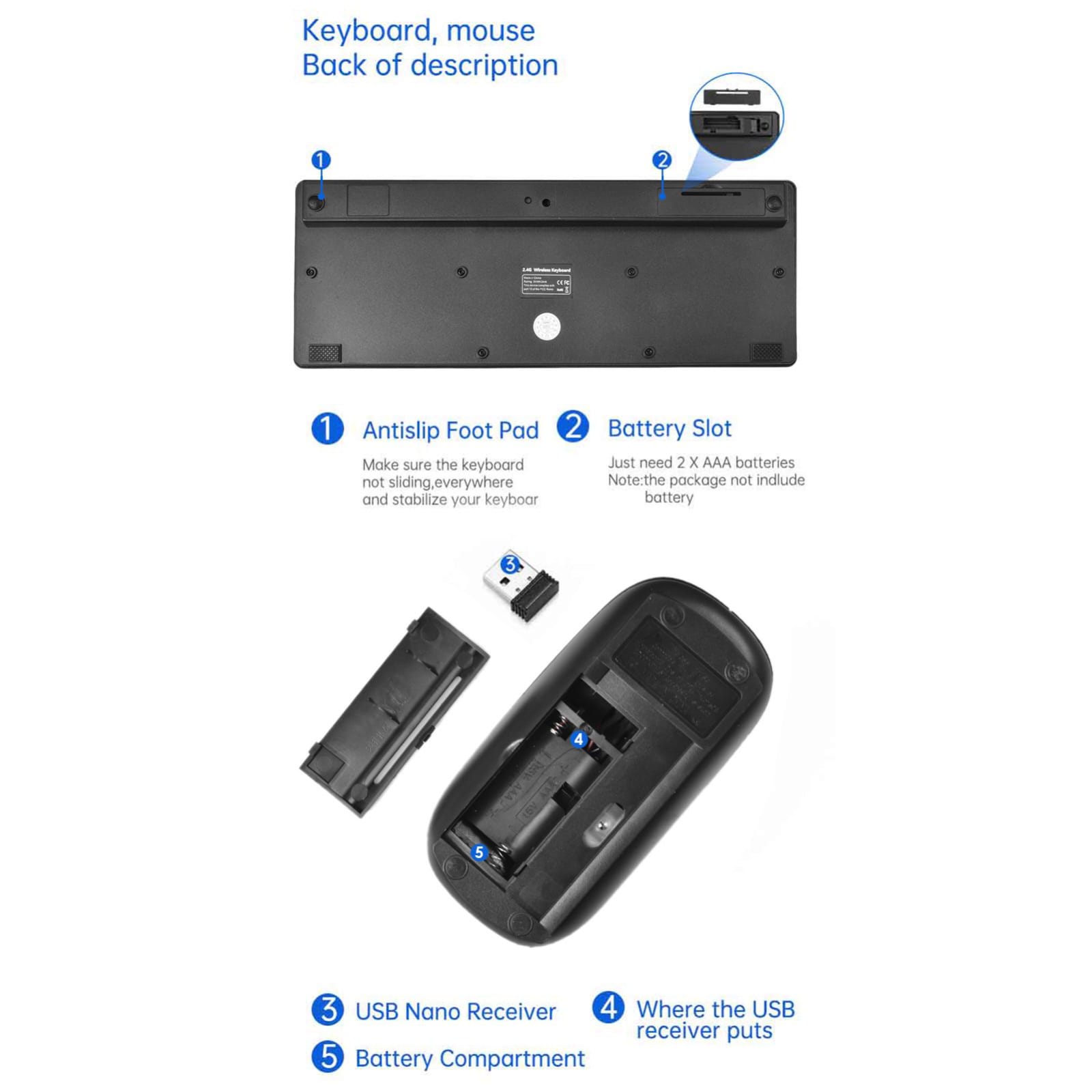 Apple Branded Wireless Keyboard & Mouse Combo – 2.4GHz Fast Connectivity view 2
