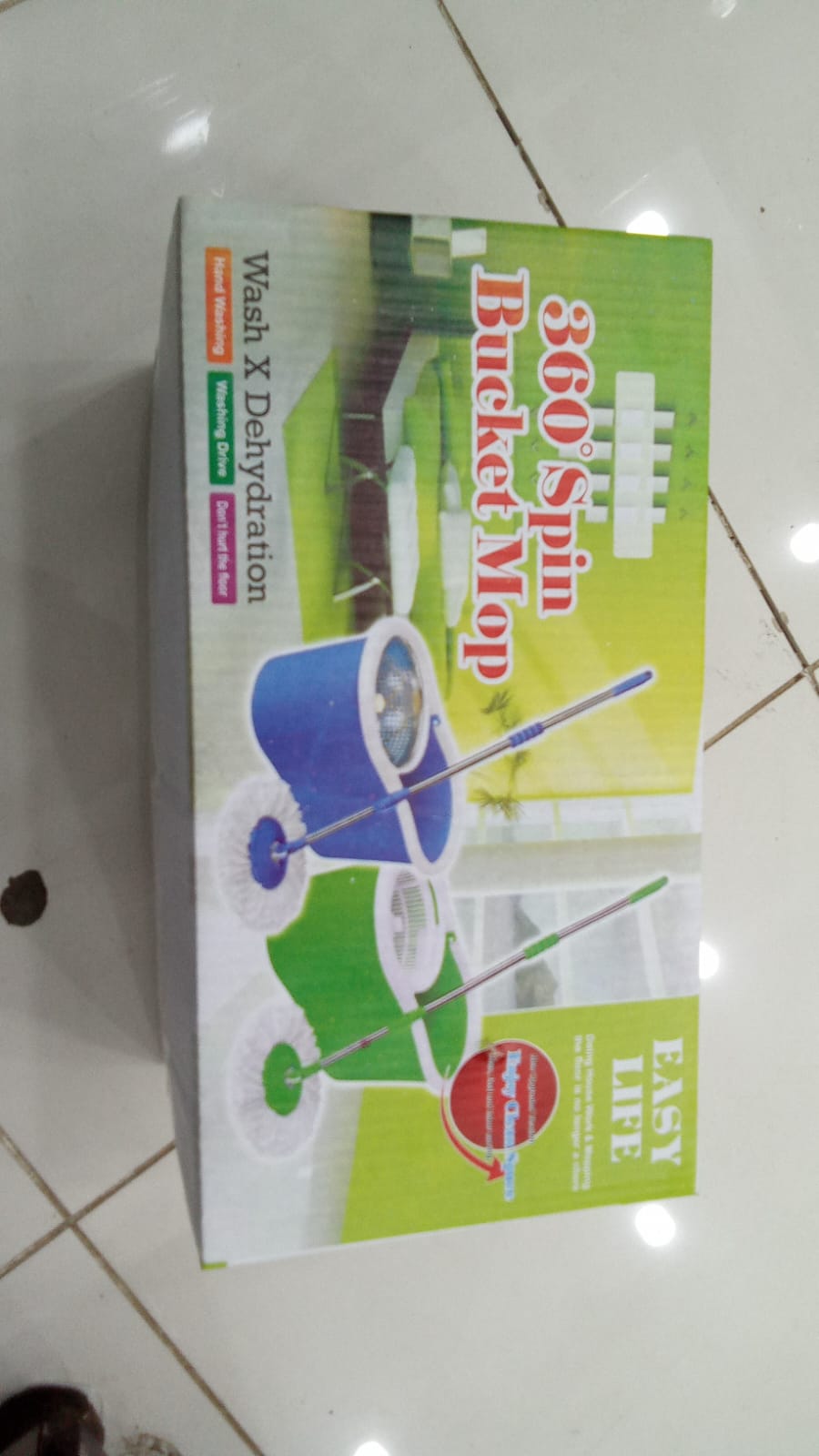 360 Degree Rotating Spin Mop with Stainless Steel Bucket | 360 Degree Rotating Microfiber Mop Head | Home & Office Floor Cleaning Tool view 4
