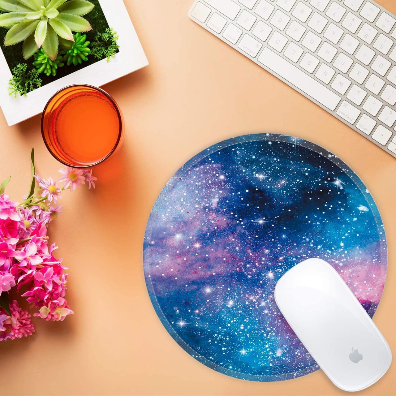 G7 Stitched Round Mouse Pad – Galaxy Design | 250×250×2mm view 5