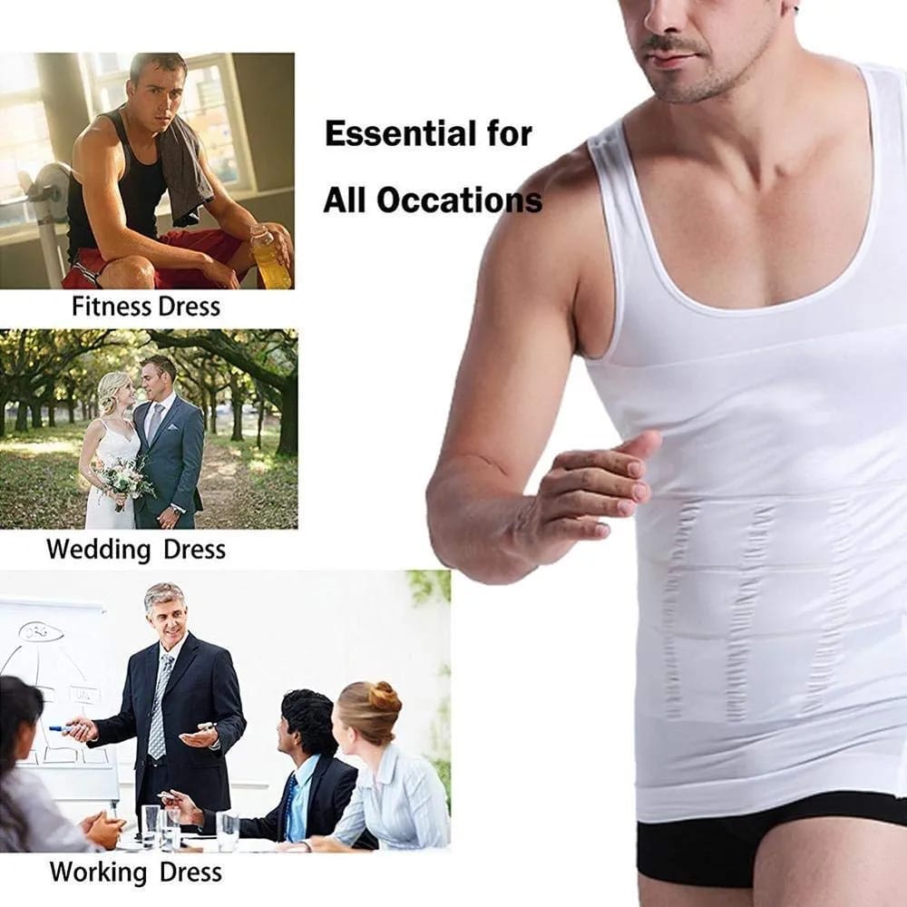 Men Body Shaper Slimming Vest Instead Slim - Apparel Product Designed For Body Shaping And Daily Wear Routine view 2