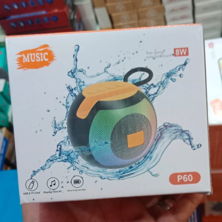 Music Wireless 8W Bluetooth Speaker P60 - Electronic Product Designed For Audio And Daily Sound Routine (Random Color) view 3