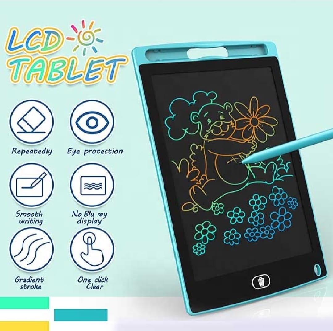 LCD Writing Tablet, Drawing Pads For Kids 8.5 Inch Colorful Lines Doodle Scribble Boards Educational Toys (Random Color) view 2