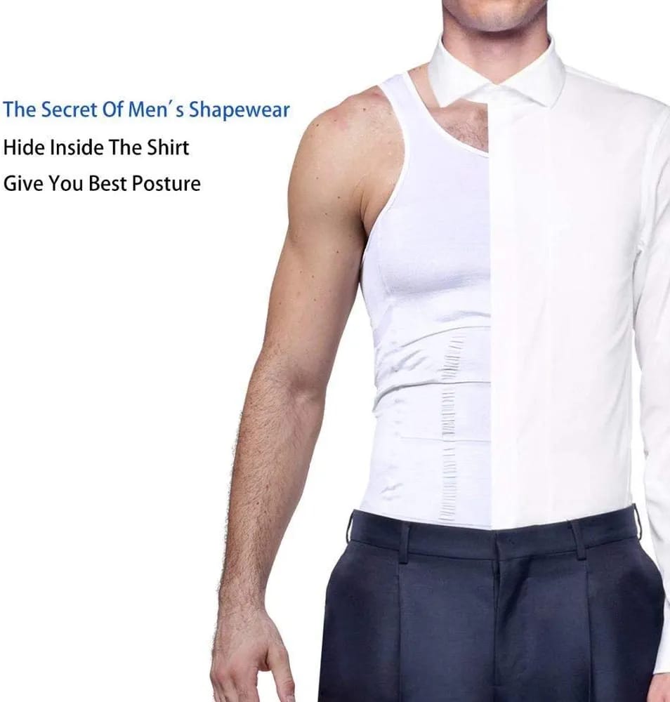 Men Body Shaper Slimming Vest Instead Slim - Apparel Product Designed For Body Shaping And Daily Wear Routine view 3