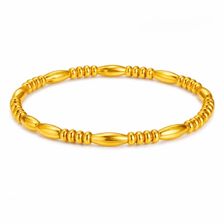 Filled Dots Bambo Korean Bangle - Jewelry Product Designed For Wrist Wear And Daily Ornament Routine (SKU: QRT-202) view 3