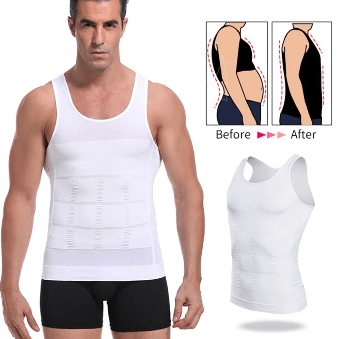 Men Body Shaper Slimming Vest Instead Slim - Apparel Product Designed For Body Shaping And Daily Wear Routine