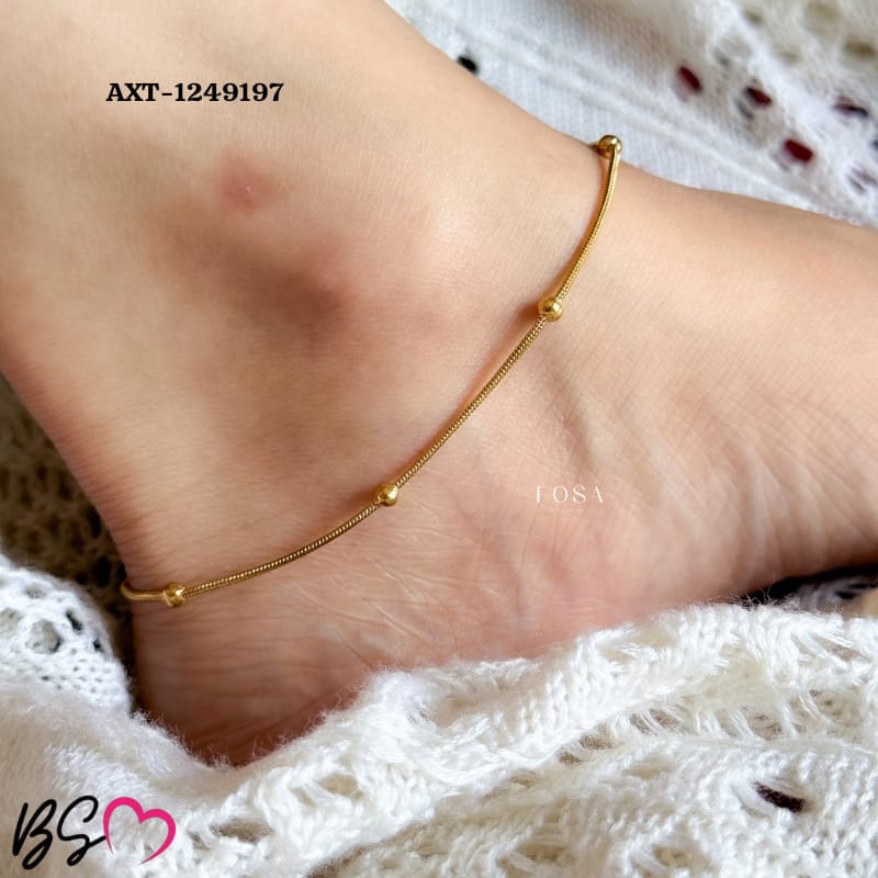 Ball Golden Anklet Bracelet – Elegant Alloy Foot Chain Jewelry for Women - Sku AxT-197 view 2