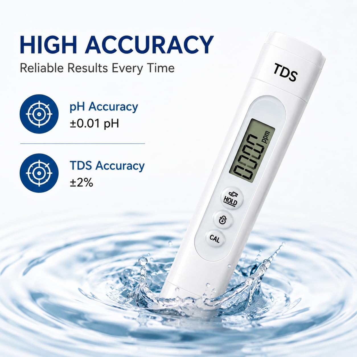 TDS Meter M1S White Portable Accurate Reliable Durable Best Quality Practical Choice For Water Quality Testing And Monitoring view 2