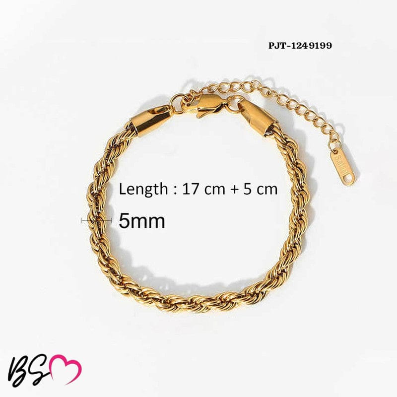 Golden Rope Bracelet / Anklet – Unisex Stylish Chain view 2