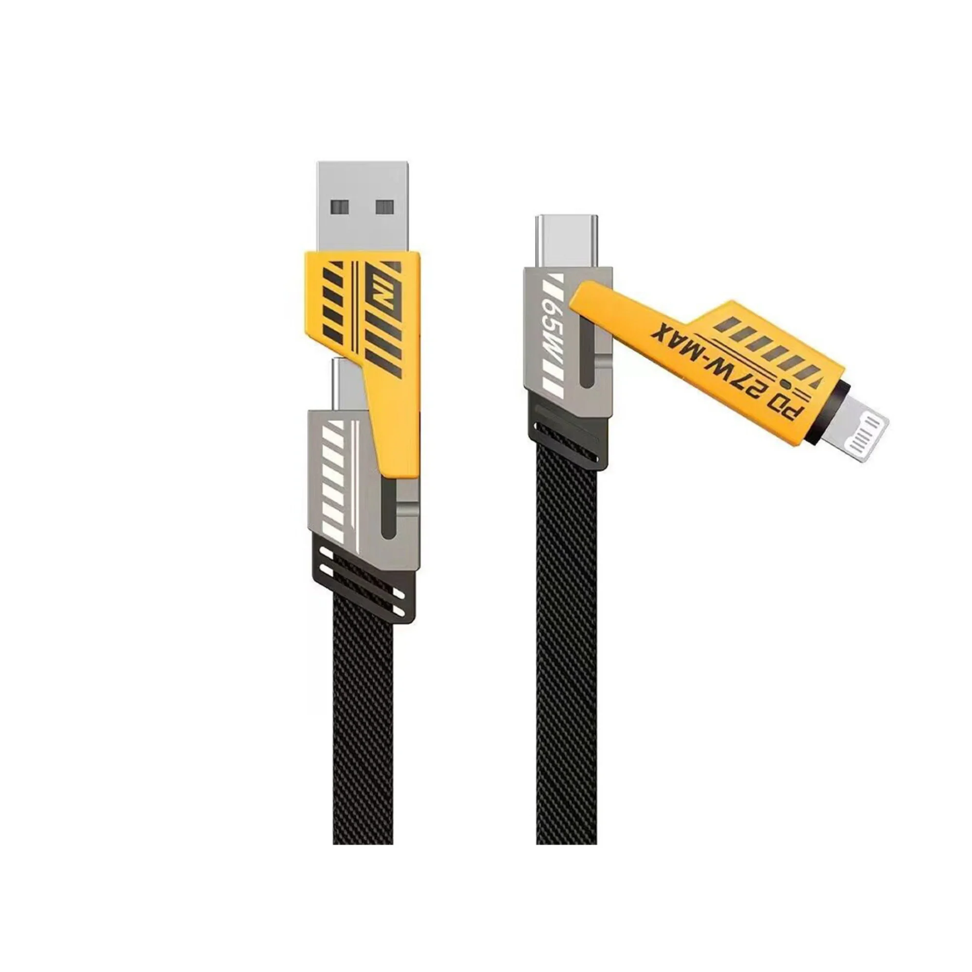 4 In 1 Mech High Speed Data Cable Durable Reliable Fast Charging Stable Transfer Universal Compatibility Practical Choice For Smartphones Tablets And Laptops view 3