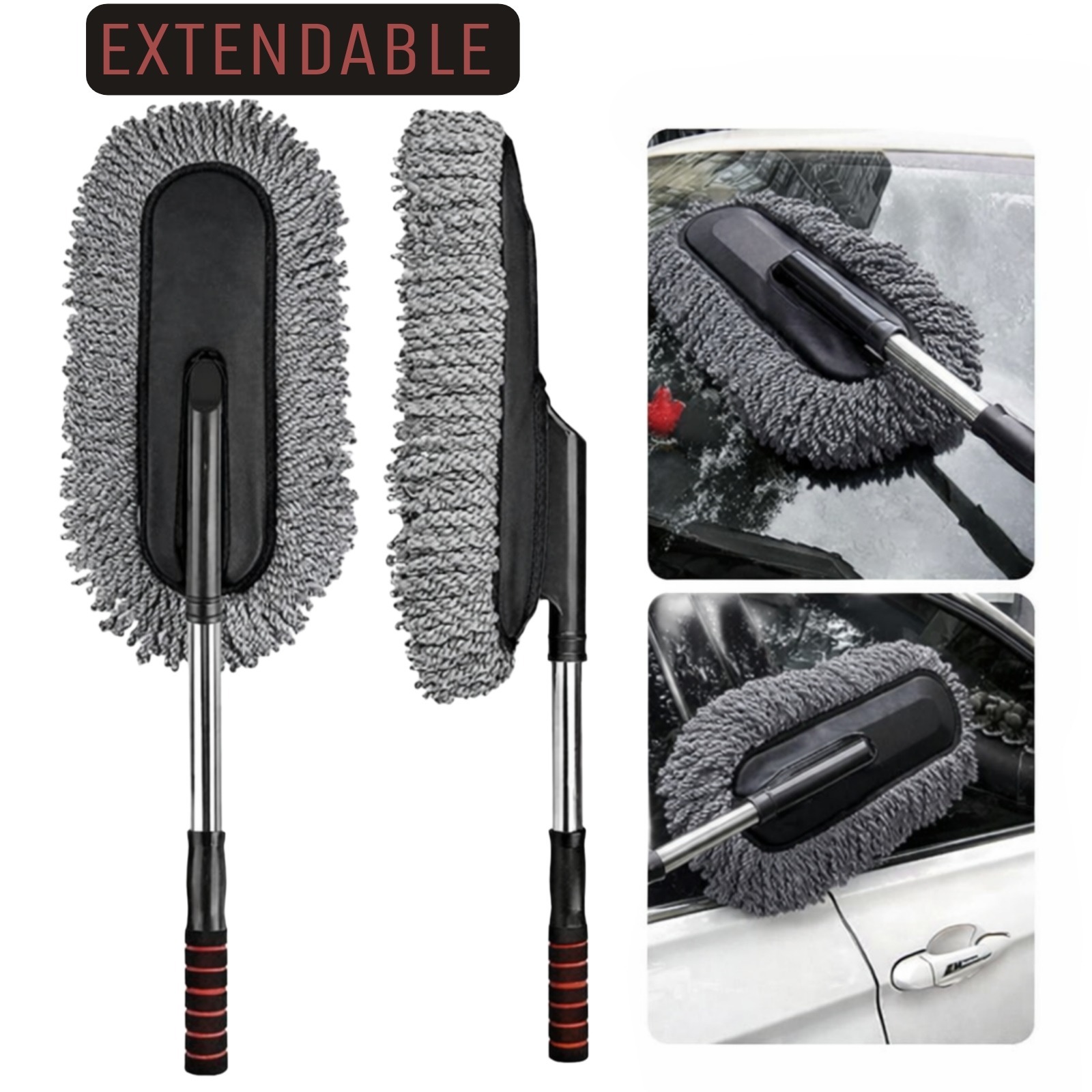 Extendable Car Duster Cleaning Mop Durable Lightweight Scratch Free Microfiber Practical Choice For Vehicle Interior And Exterior Cleaning view 2