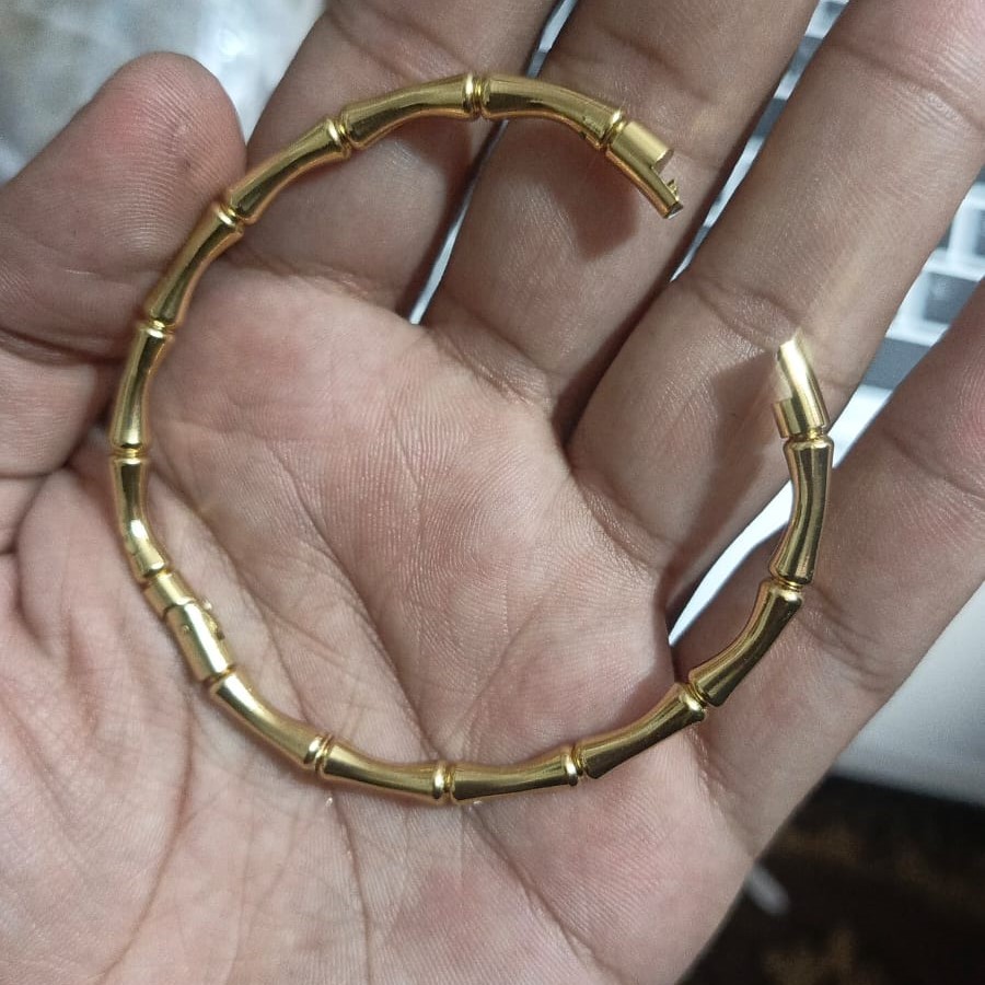 Bamboo Trending Korean Bangle - Jewelry Product Designed For Wrist Wear And Daily Ornament Routine (SKU: QRT-201) view 5