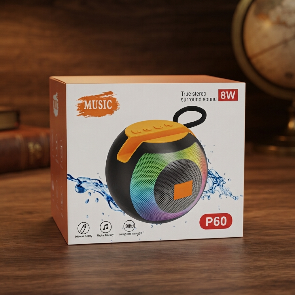 Music Wireless 8W Bluetooth Speaker P60 - Electronic Product Designed For Audio And Daily Sound Routine (Random Color) view 2