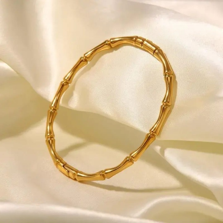 Bamboo Trending Korean Bangle - Jewelry Product Designed For Wrist Wear And Daily Ornament Routine (SKU: QRT-201)