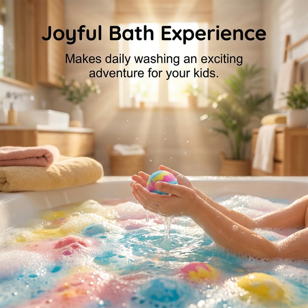 Kids Bath Bombs With Surprise Toys Inside Colorful Fizzing Child Friendly Fun Perfect For Birthdays Gifts Rewards And Bath Time Entertainment | Random Color thumbnail 4