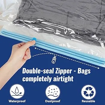 Vacuum Storage Bags with Hand Pump – Space Saving Compression Bags view 5