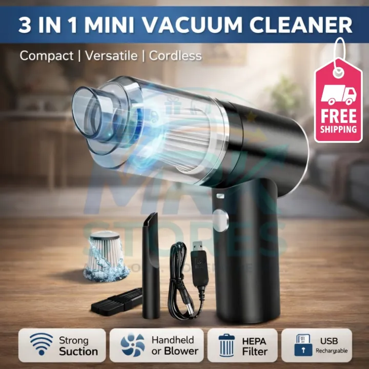 3-in-1 Portable Cordless Vacuum Cleaner – Compact Handheld Dust Cleaner with Removable Box view 4