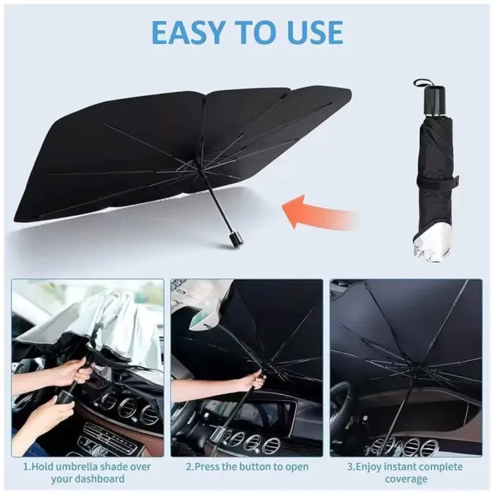 Car Windshield Sun Shade Umbrella – Foldable UV & Heat Protection view 4