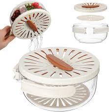 Fruit & Vegetable Drain Basket | Fruit Washing Basket With Lid Portable | Kitchen Storage Box and Container thumbnail 2