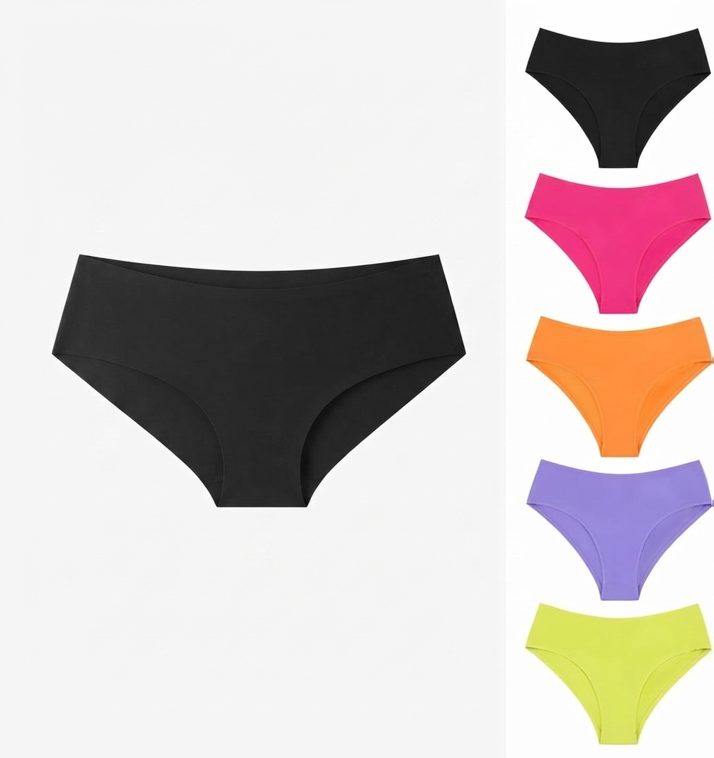 Pack Of 3 Girl Briefs Women's Panties Cotton Underwear - Apparel Product Designed For Wear And Daily Undergarment Routine (Random Color) view 2