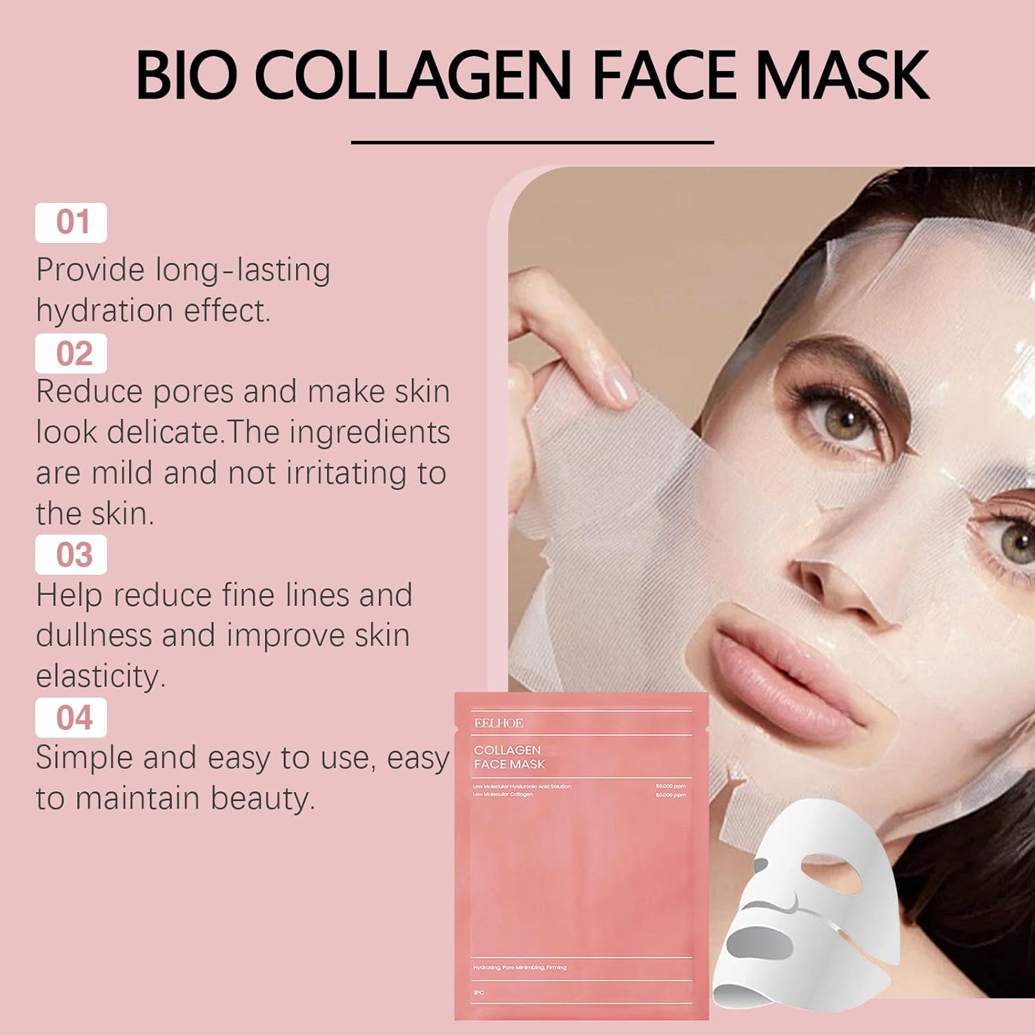 io-Collagen Real Deep Mask, Hydrating Over Night, Facial Sheet Mask, Pore Minimising, Firming, Collagen Mask, Hydrating Overnightio-Collagen Real Deep Mask, Hydrating Over Night, Facial Sheet Mask, Pore Minimising, Firming, Collagen Mask, Hydrating Overnight thumbnail 2