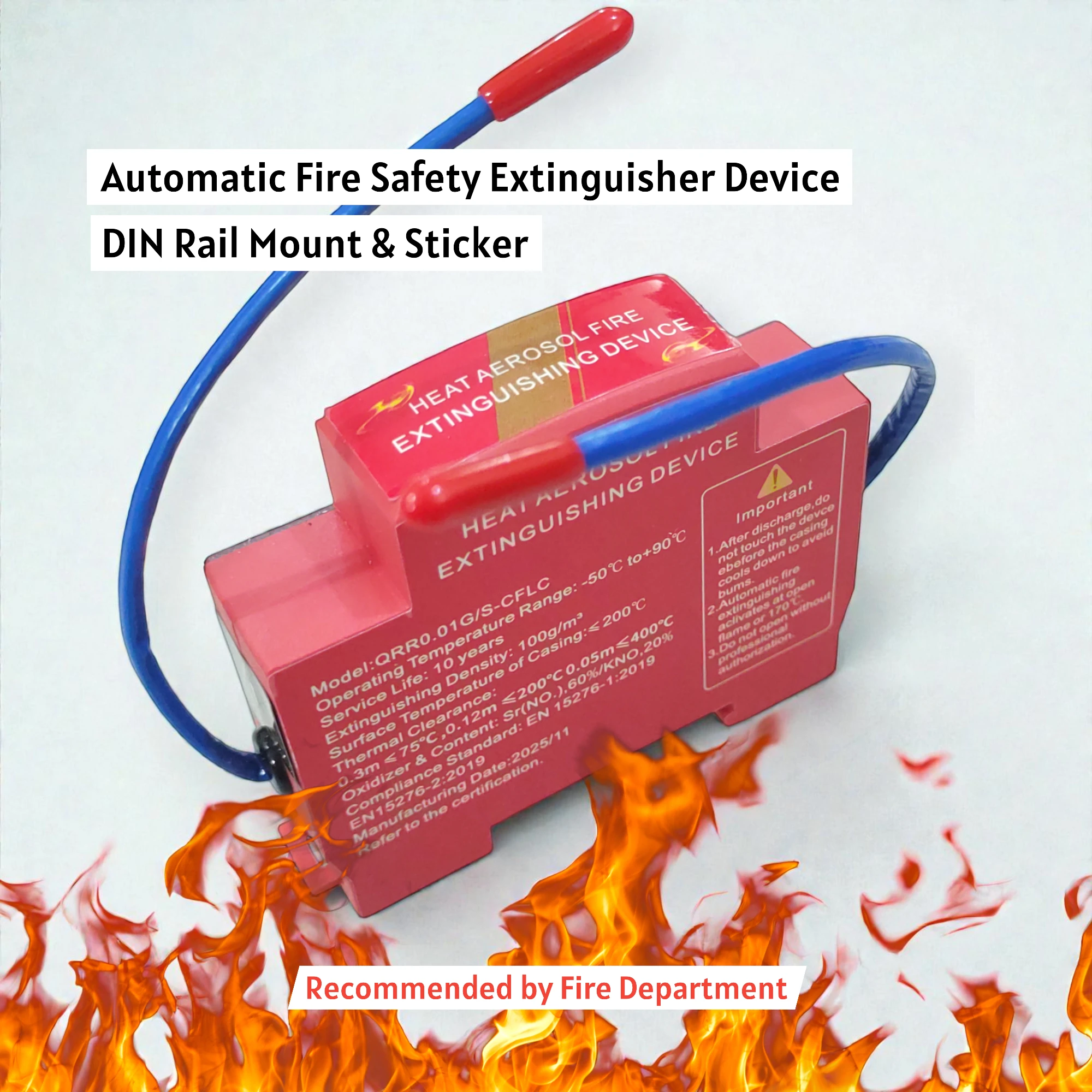 Automatic Heat Aerosol Fire Extinguisher Device Model QRR0.01G S CFLC Premium Safety Solution For Electrical Cabinets Server Racks And Enclosed Spaces thumbnail 3