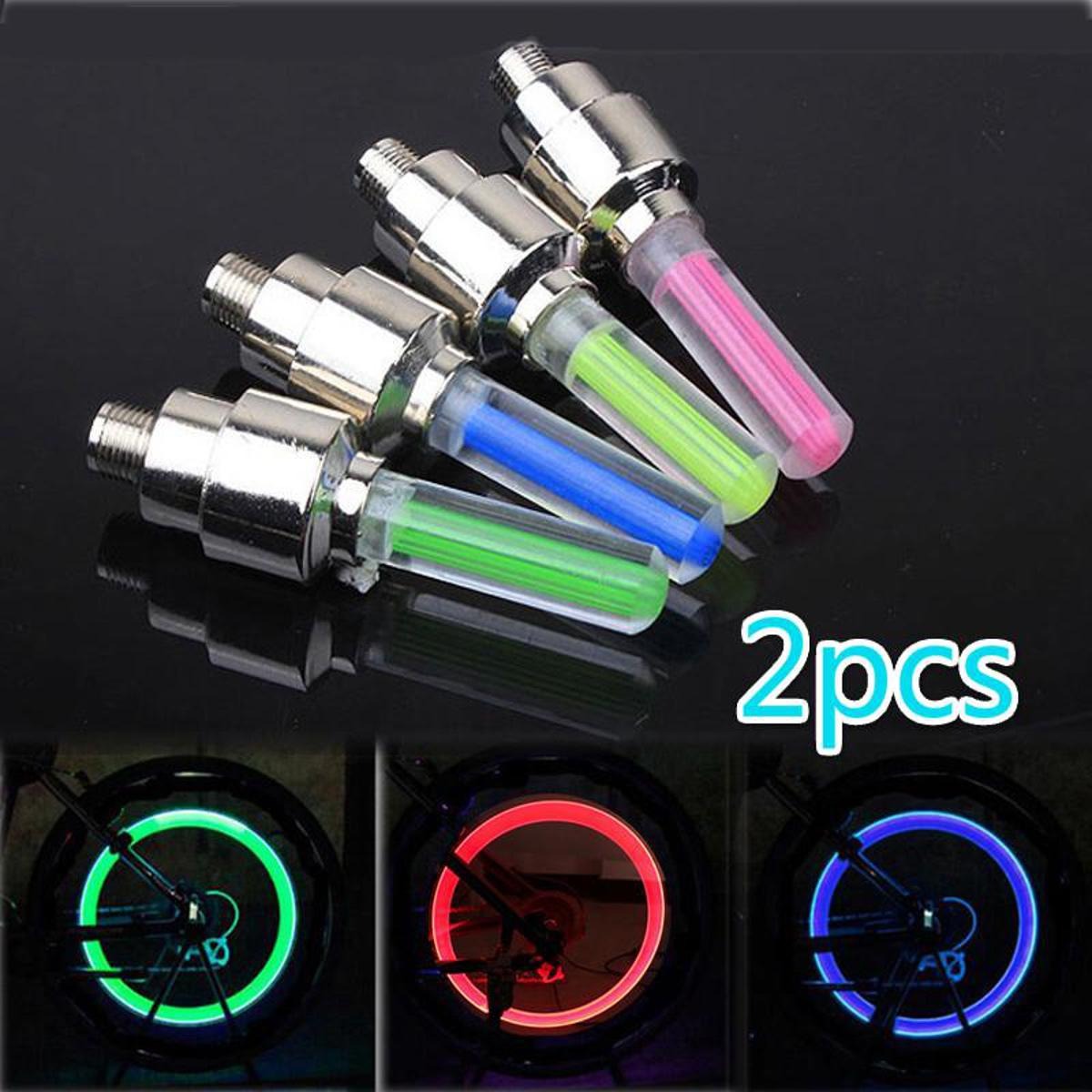 Pack of 2 - Motorbike And Car And Cycle Tire Wheel Motion Sensor LED Lights - Automotive Accessory (Random Color) thumbnail 2