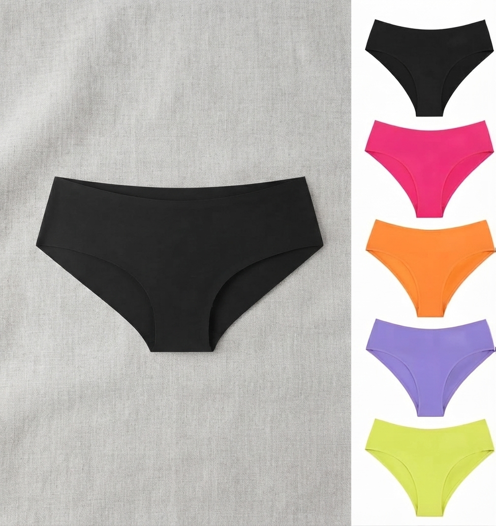 Pack Of 3 Girl Briefs Women's Panties Cotton Underwear - Apparel Product Designed For Wear And Daily Undergarment Routine (Random Color) view 4