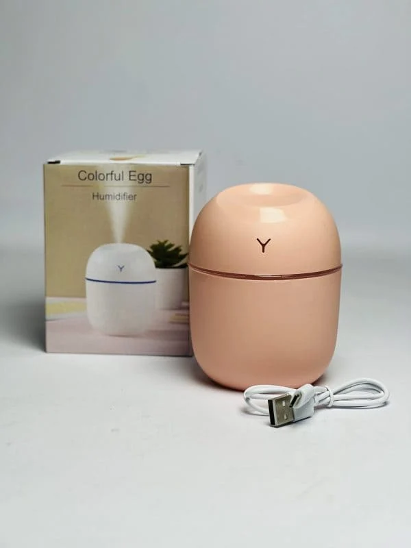 Mini Cute Air Humidifier With RGB Light | Mute Humidifier For Room & Office | 220ML Water Capacity thumbnail 3
