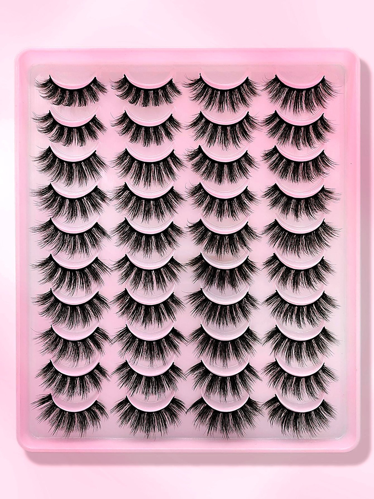 20 Pairs Eyelash Tray - Cosmetic Product Designed For Eye Care And Daily Makeup Routine (Mix Designs) thumbnail 3