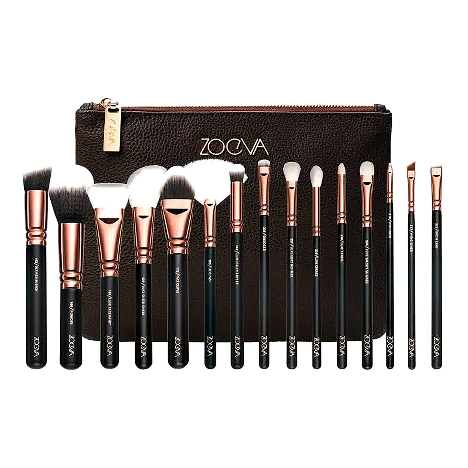 15-Piece Professional Makeup Brush Set With Storage Pouch - Buy Online in Pakistan at Zenbu Store