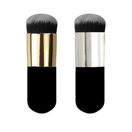 Chubby Pier Foundation Brush Flat Cream Makeup Brushes - Cosmetic Product Designed For Face Care And Daily Makeup Routine (Random Color) thumbnail 2