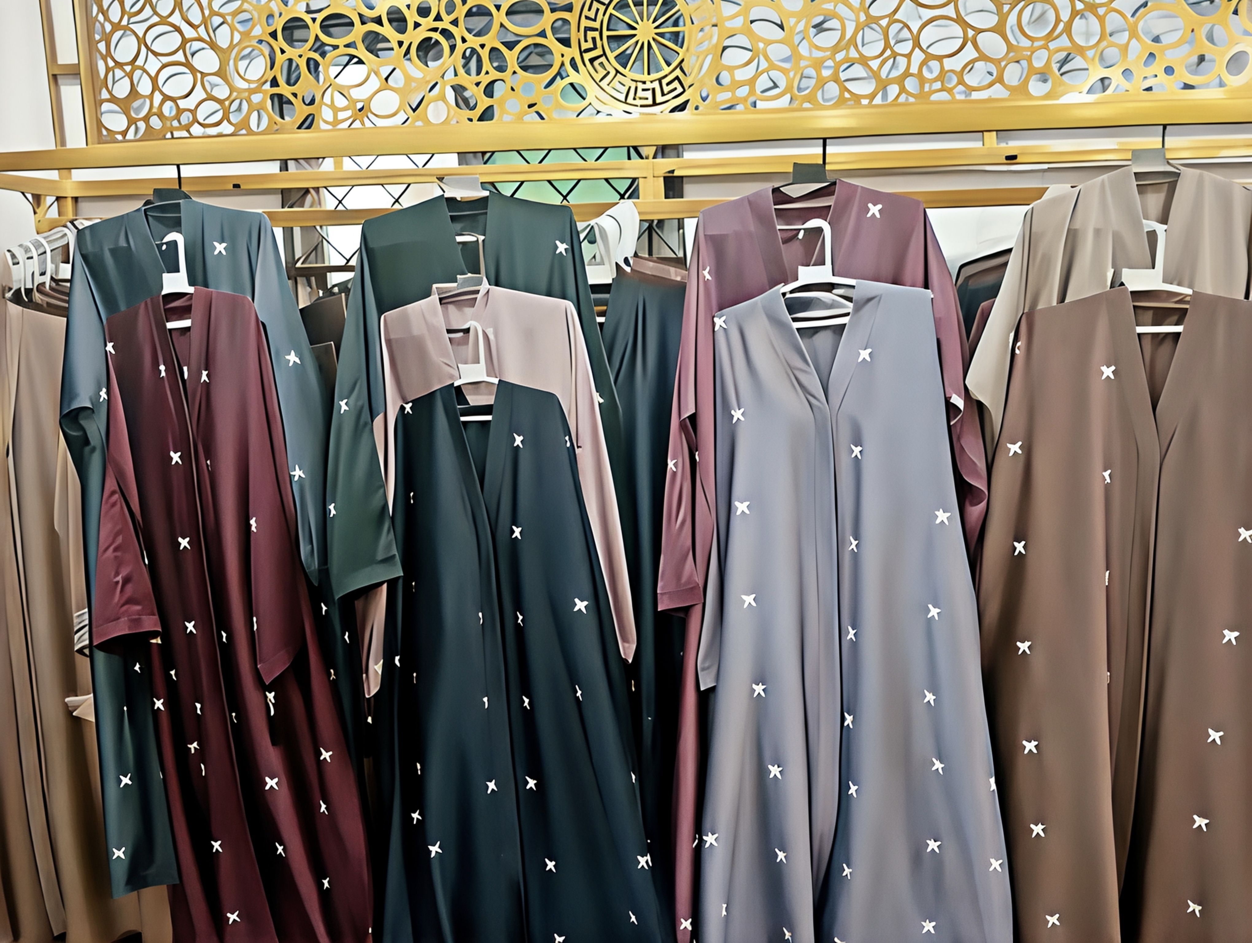 Premium TikTok Fabric Bow Embroidered Abaya – Standard Size thumbnail 3