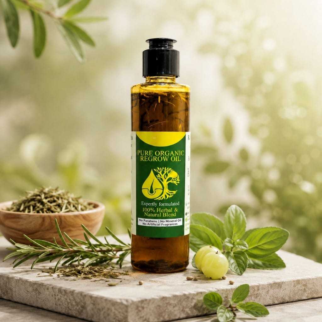Pure Organic Regrow Hair Oil - 100% Natural Hair Growth & Anti-Hairfall Solution thumbnail 2