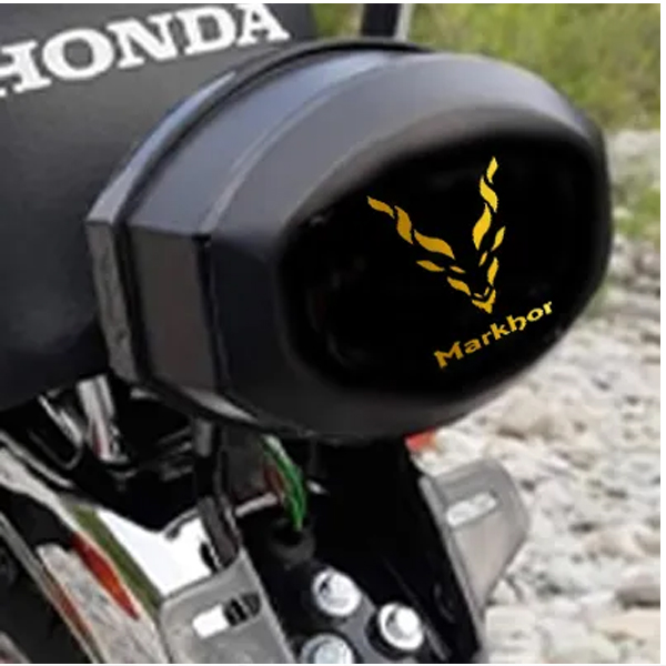 Premium Markhor Gold Sticker 2 To 3 Inches Waterproof Durable Strong Adhesive High Quality Vinyl PVC Practical Choice For Bikes Cars And Cycles thumbnail 3