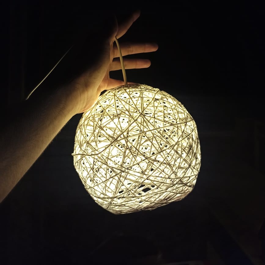 String Ball Lamp - Home Decor Product Designed For Lighting And Daily Interior Decoration Routine (Random Color))