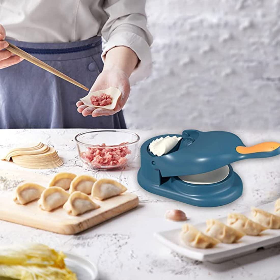 Dumpling Maker Kitchen Press Mold Tool For Perfectly Shaped Dumplings At Home (Random Color) thumbnail 2