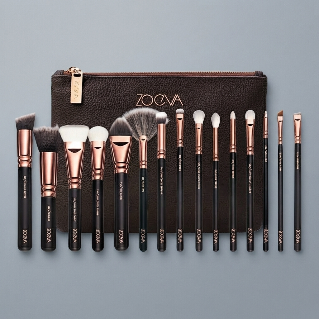 Zoeva 15 Piece Makeup Brushes Set With Pouch - Cosmetic Product Designed For Face Care And Daily Makeup Routine (Random Color) thumbnail 2