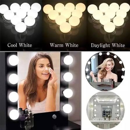 10 Bulbs Mirror Vanity Light | 3 Modes Makeup Dressing Table & Bathroom Mirror Vanity Lights thumbnail 2
