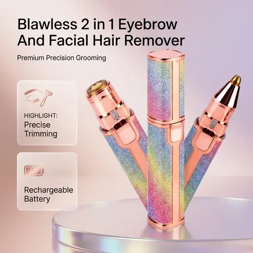 Blawless 2-in-1 USB Rechargeable Eyebrow Trimmer & Shaver (HX-203B) thumbnail 2