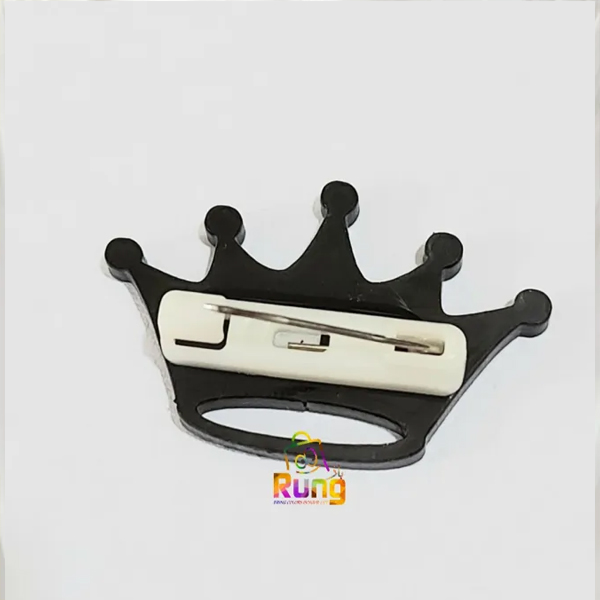 Crown Lapel Pin Stylish Punk Badge Pin High Quality Crystal Acrylic Durable Attractive Fashion Accessory Practical Choice Size 2 Inches Approx thumbnail 2