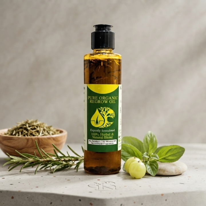 Pure Organic Regrow Hair Oil - 100% Natural Hair Growth & Anti-Hairfall Solution thumbnail 3