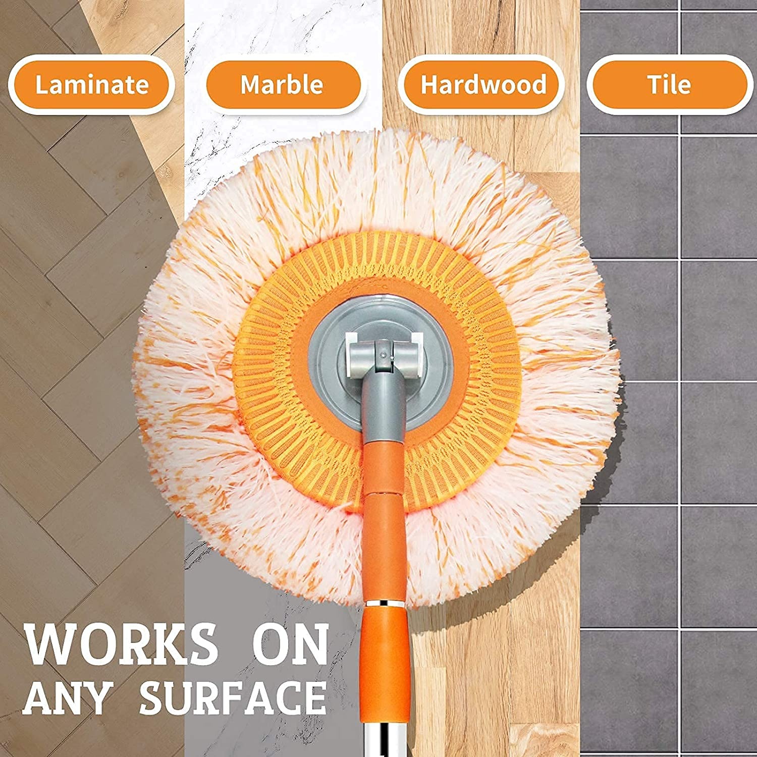 Extendable Telescopic Mop With Detachable Microfiber Cloth Head Durable Lightweight Adjustable Practical Choice For Efficient Home And Office Cleaning thumbnail 2