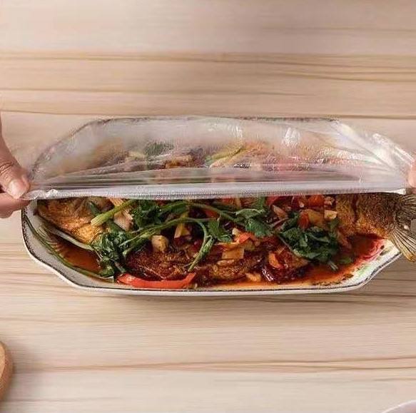 Scoop Disposable 100 Food Cover – Elastic Stretchable Bowl & Plate Covers – Universal Fit Plastic Covers for Kitchen Food Preservation thumbnail 2