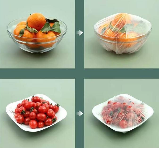 Scoop Disposable 100 Food Cover – Elastic Stretchable Bowl & Plate Covers – Universal Fit Plastic Covers for Kitchen Food Preservation thumbnail 3