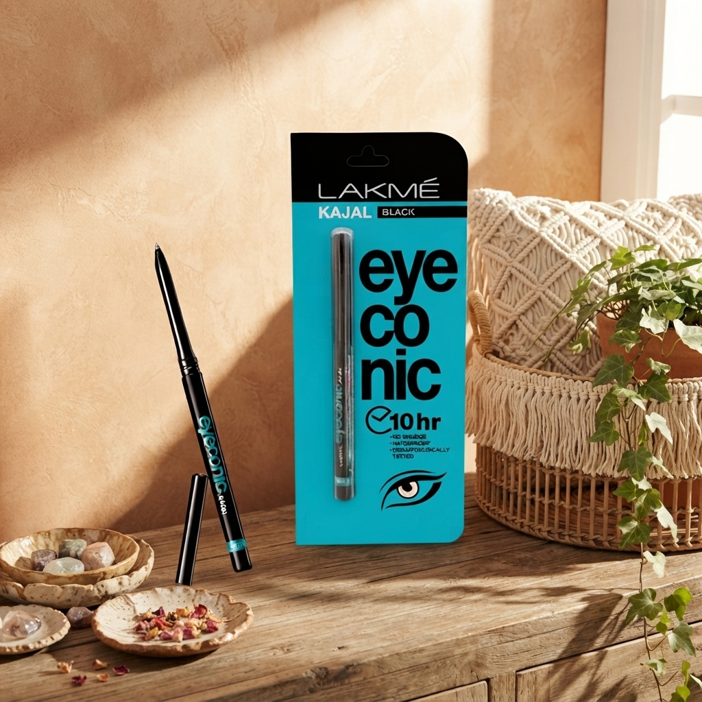 Lakme Eyeconic Kajal Pencil Eyeliner Black 24Hrs Long Lasting - Cosmetic Product Designed For Eye Makeup And Daily Beauty Routine thumbnail 2